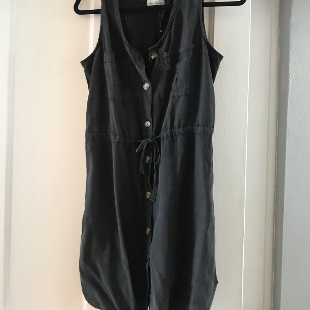 Three and supply black utility dress